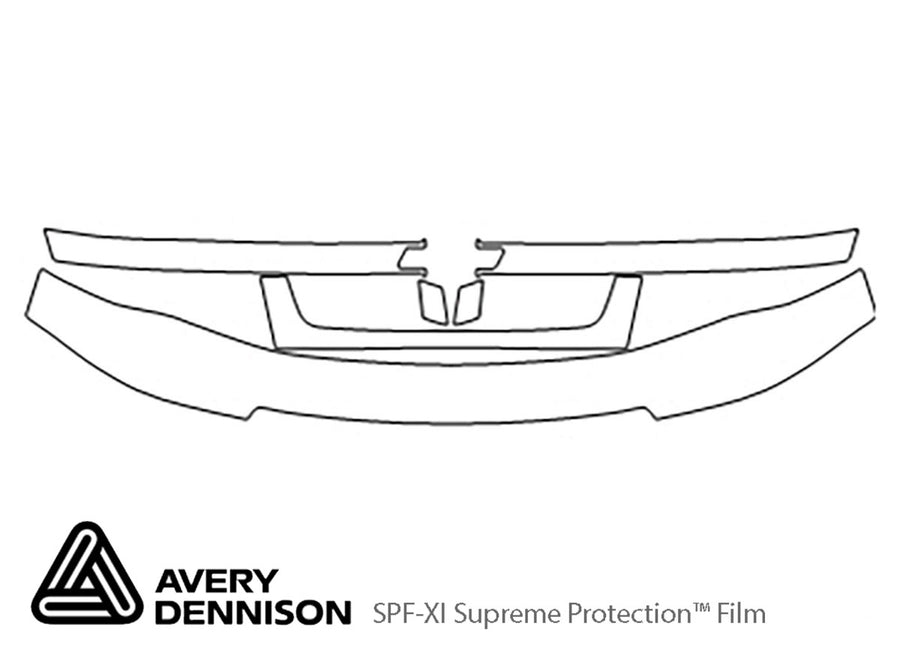 colorado Avery Dennison Clear Bra Bumper Precut PPF Diagram