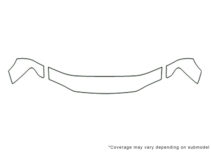 colorado 3M Clear Bra Hood Precut PPF Diagram