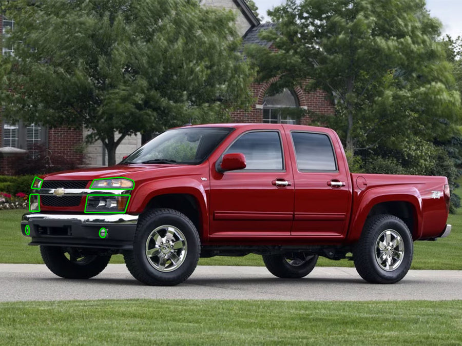 chevrolet colorado 2004-2012 Headlight Protection Installation Location