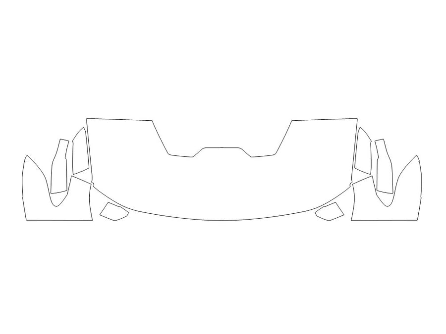colorado Avery Dennison Clear Bra Hood Precut PPF Diagram