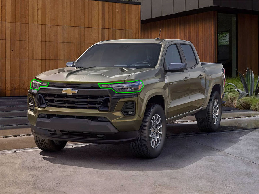 chevrolet colorado 2023-2024 Headlight Protection Installation Location