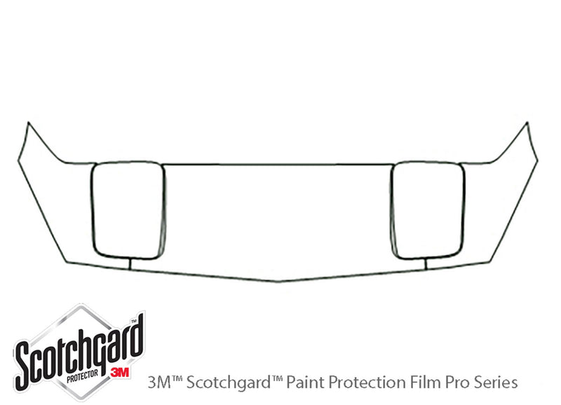 corvette 3M Clear Bra Hood Precut PPF Diagram