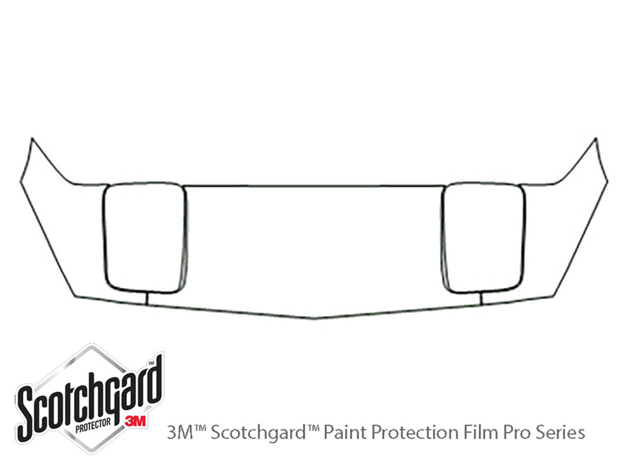 corvette 3M Clear Bra Hood Precut PPF Diagram