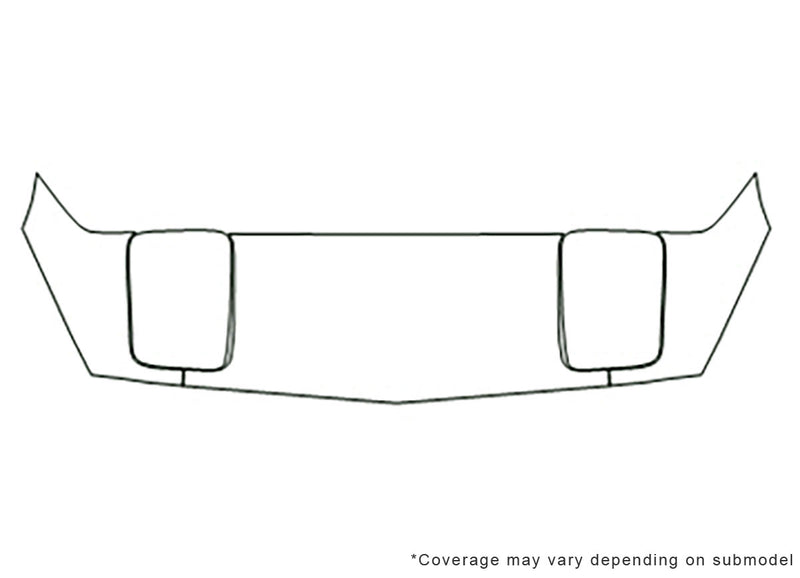 corvette Avery Dennison Clear Bra Hood Precut PPF Diagram