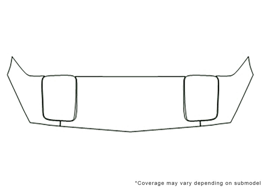 corvette Avery Dennison Clear Bra Hood Precut PPF Diagram