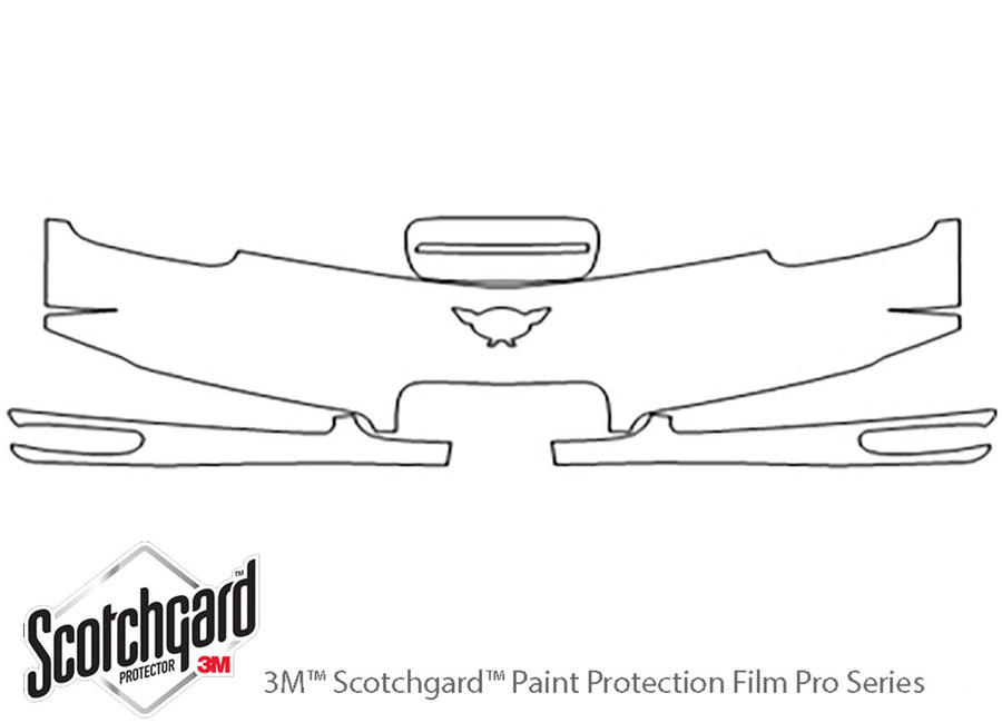 corvette 3M Clear Bra Bumper Precut PPF Diagram