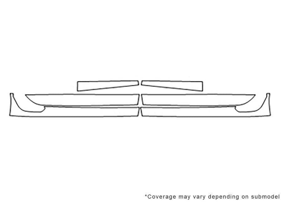 corvette 3M Clear Bra Door Cup Precut PPF Diagram