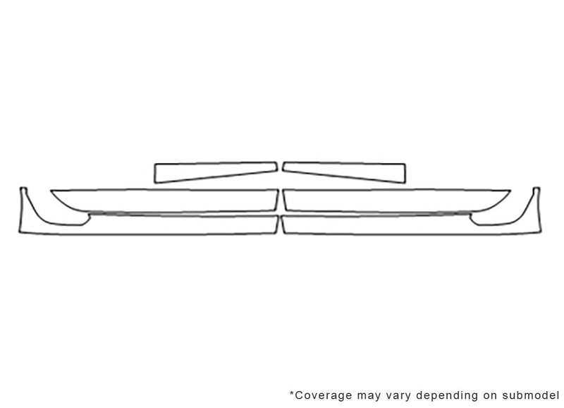 corvette Avery Dennison Clear Bra Door Cup Precut PPF Diagram