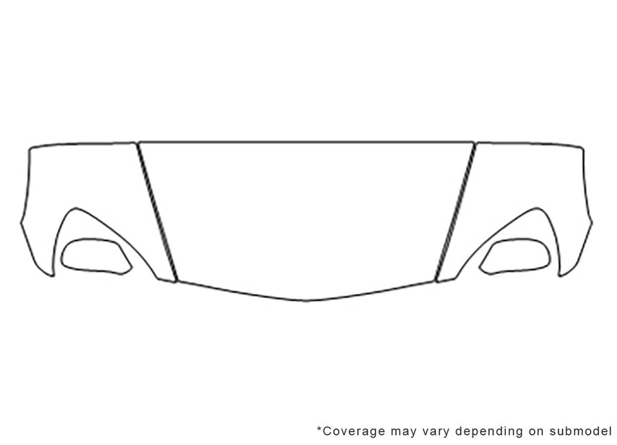 corvette 3M Clear Bra Hood Precut PPF Diagram