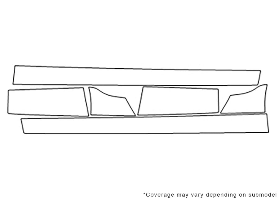 corvette 3M Clear Bra Door Cup Precut PPF Diagram