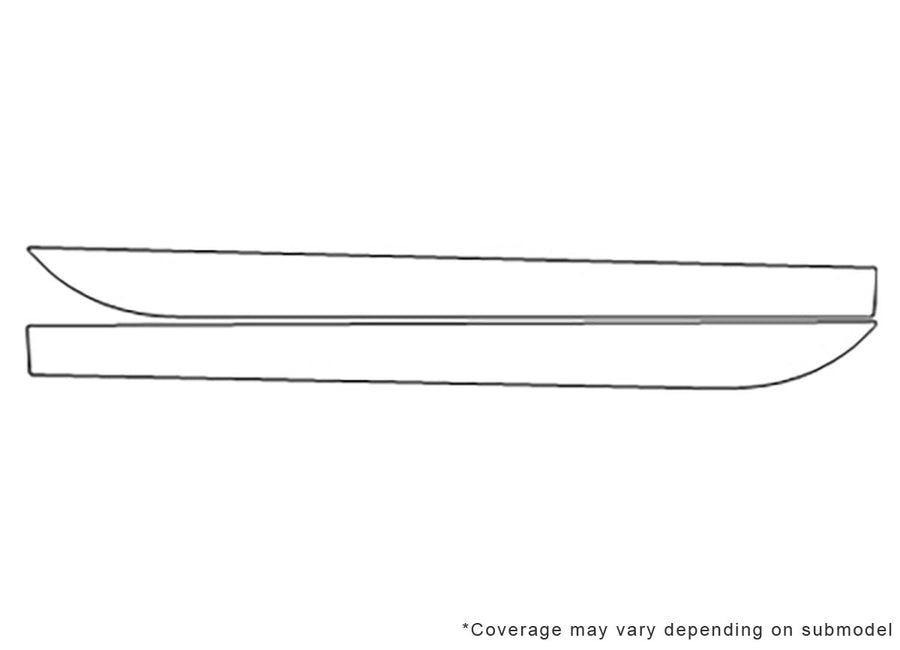 corvette 3M Clear Bra Door Cup Precut PPF Diagram
