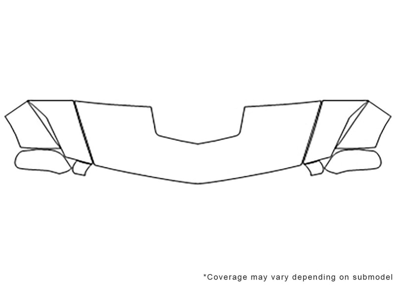 corvette 3M Clear Bra Hood Precut PPF Diagram