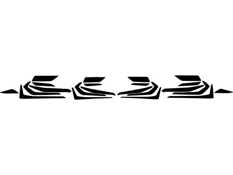 corvette Precut Tail Light Tint Diagram