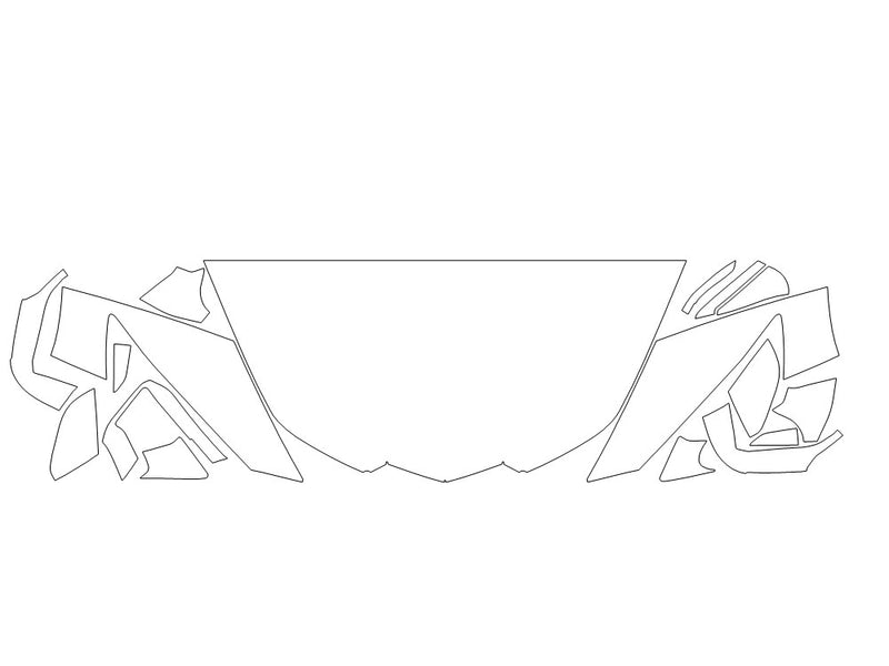 corvette 3M Clear Bra Hood Precut PPF Diagram
