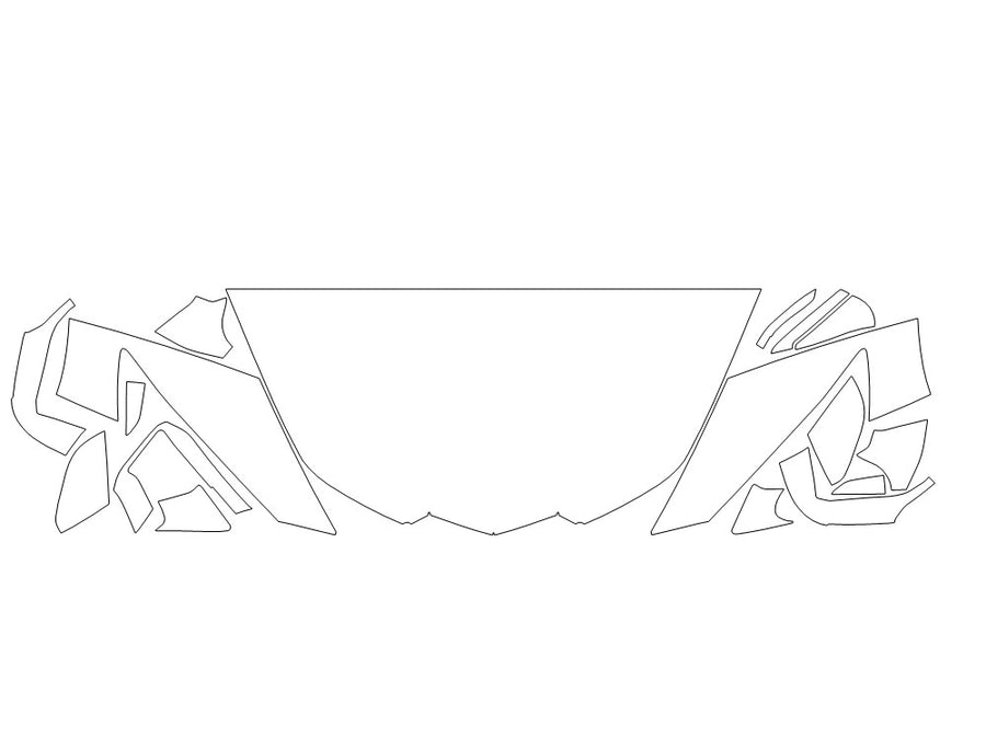 corvette 3M Clear Bra Hood Precut PPF Diagram