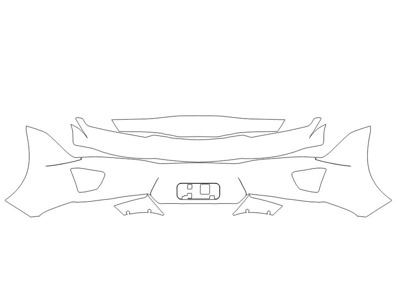 corvette Avery Dennison Clear Bra Door Cup Precut PPF Diagram