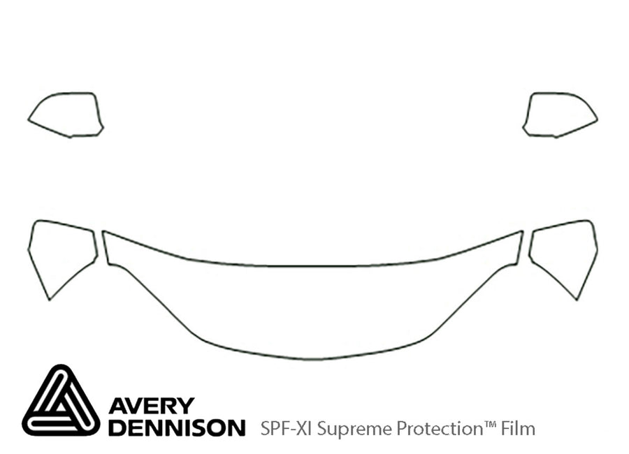 equinox Avery Dennison Clear Bra Hood Precut PPF Diagram