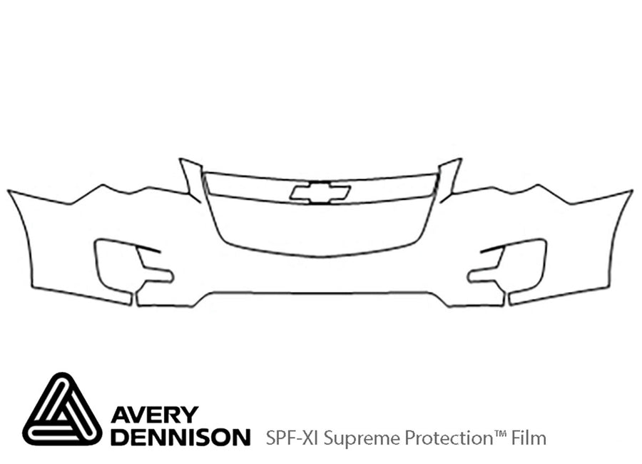 equinox Avery Dennison Clear Bra Bumper Precut PPF Diagram