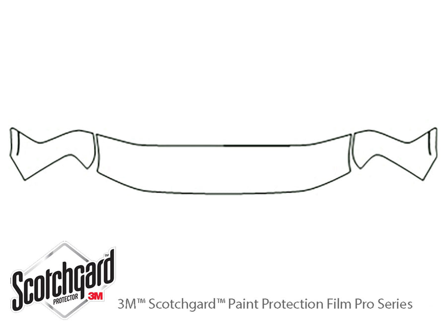 express 3M Clear Bra Hood Precut PPF Diagram