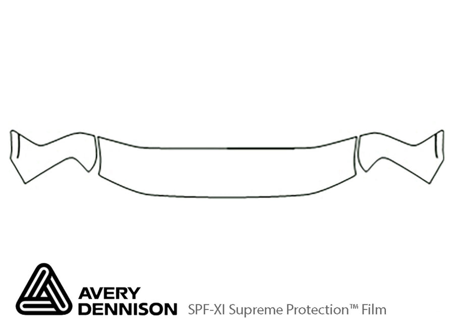 express Avery Dennison Clear Bra Hood Precut PPF Diagram