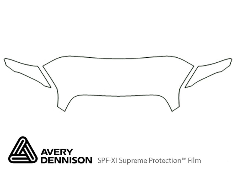 hhr Avery Dennison Clear Bra Hood Precut PPF Diagram
