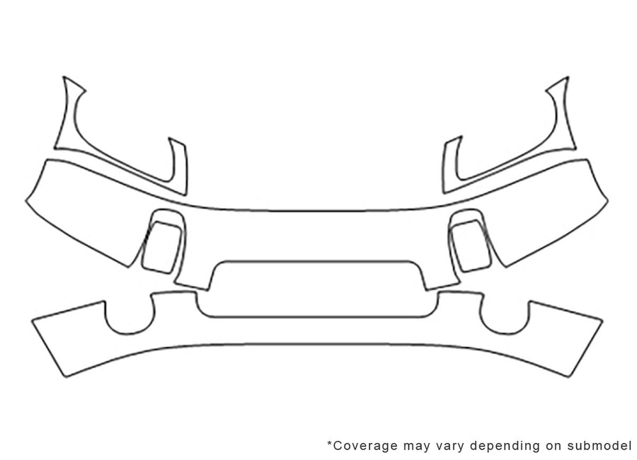 hhr 3M Clear Bra Bumper Precut PPF Diagram