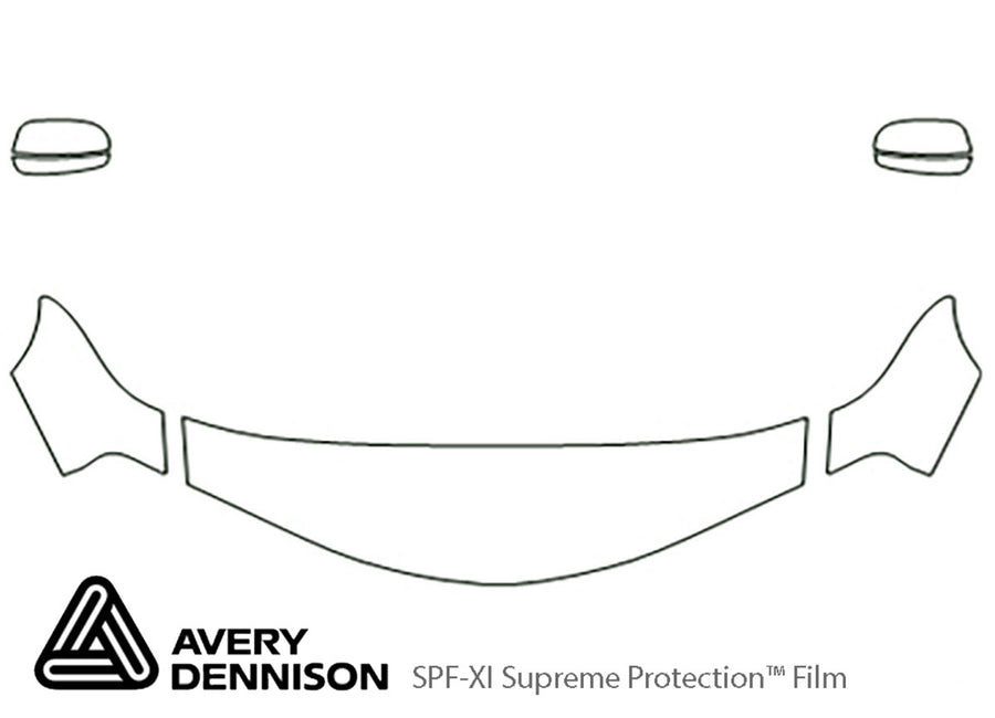 impala Avery Dennison Clear Bra Hood Precut PPF Diagram
