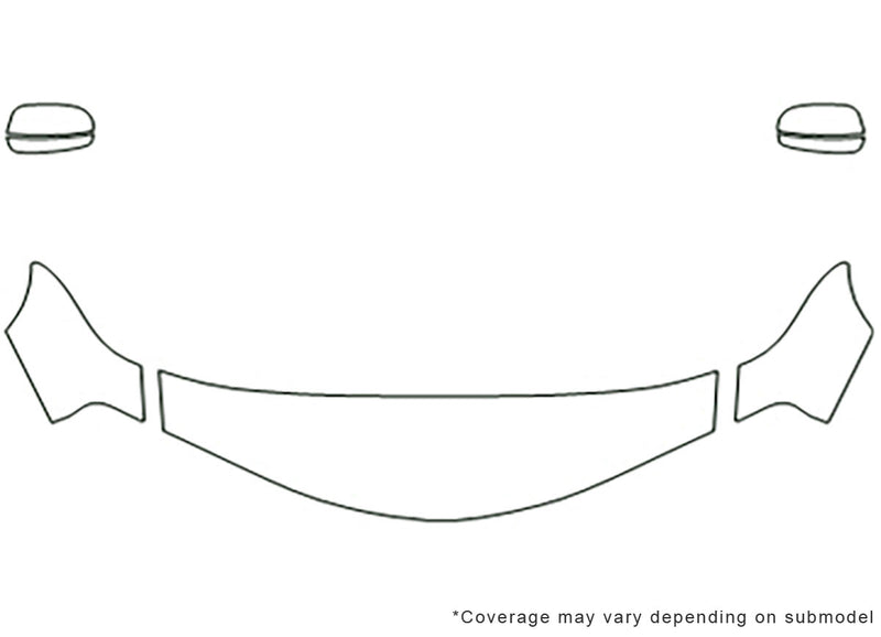impala 3M Clear Bra Hood Precut PPF Diagram
