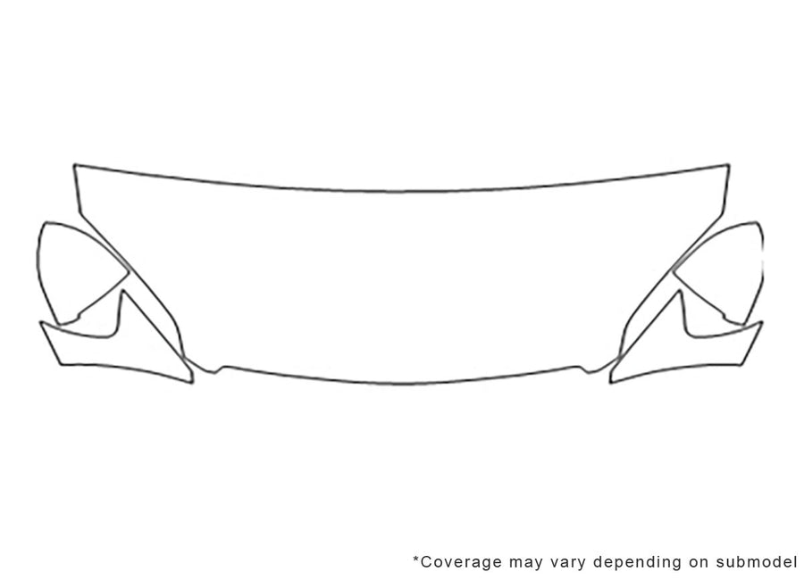 impala 3M Clear Bra Hood Precut PPF Diagram