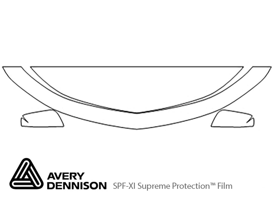 impala Avery Dennison Clear Bra Hood Precut PPF Diagram