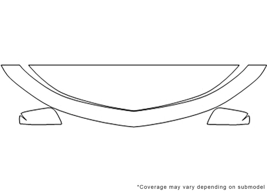 impala 3M Clear Bra Hood Precut PPF Diagram