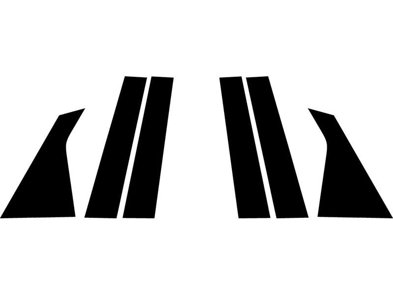 chevrolet impala 2014-2020 Carbon Fiber Pillar Trim Diagram