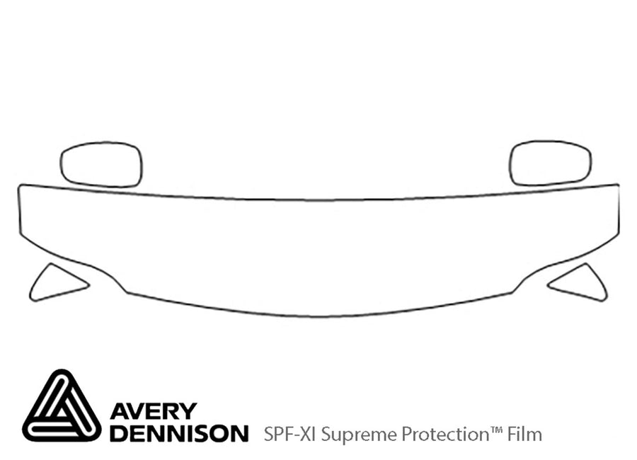 malibu Avery Dennison Clear Bra Hood Precut PPF Diagram