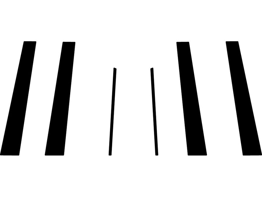 chevrolet malibu 1997-2003 Matte Black Pillar Trim Diagram