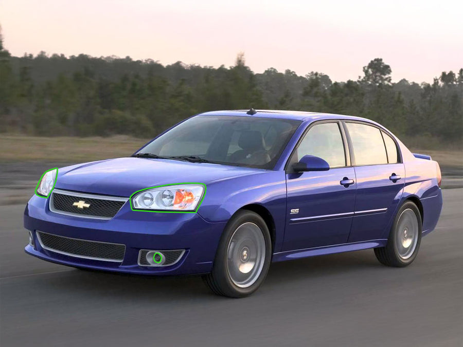 chevrolet malibu 2004-2007 Headlight Protection Installation Location