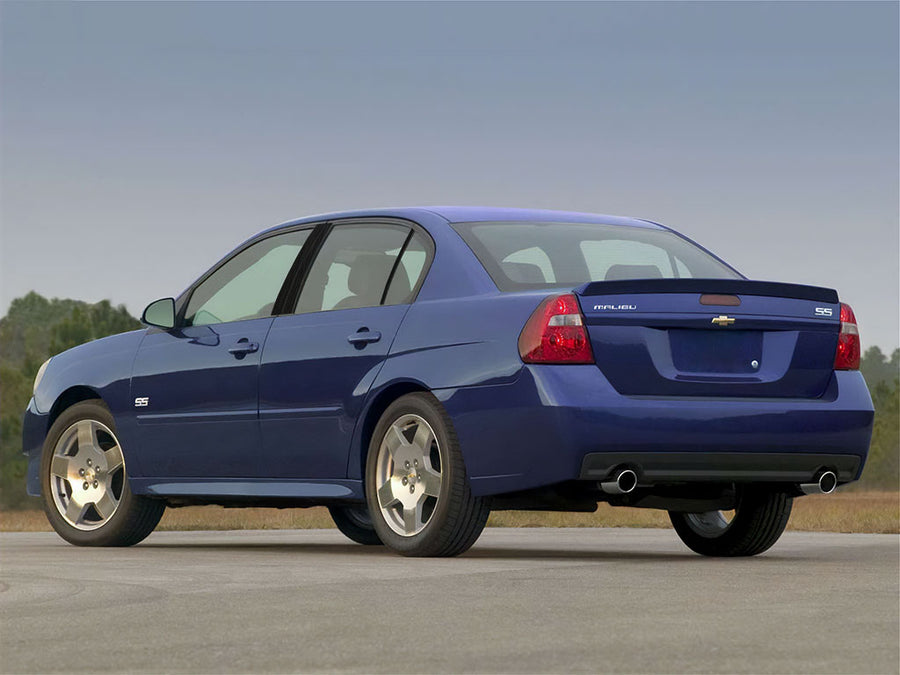 chevrolet malibu 2004-2007 (sedan) Brushed Aluminum Black Pillar Trim