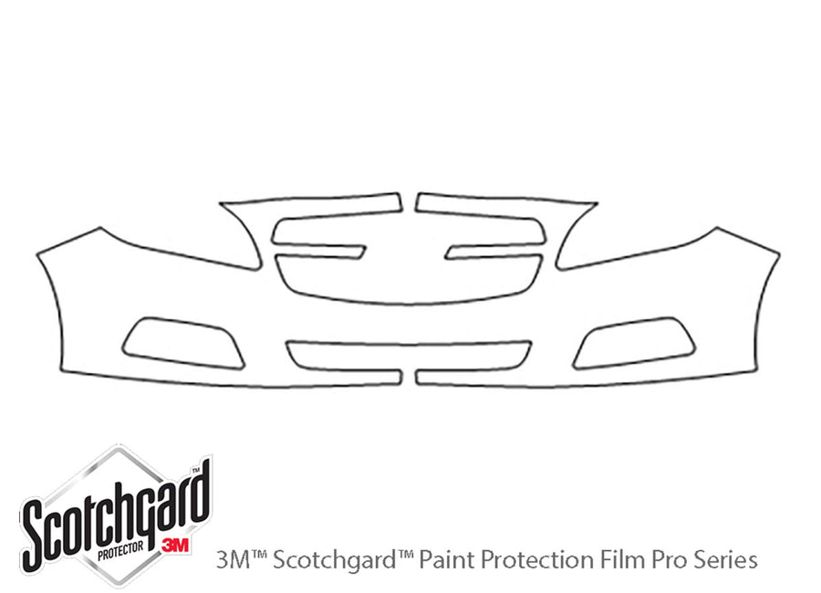 malibu 3M Clear Bra Bumper Precut PPF Diagram