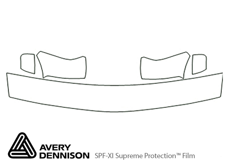 s-10 Avery Dennison Clear Bra Hood Precut PPF Diagram