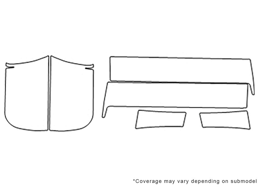 silverado Avery Dennison Clear Bra Door Cup Precut PPF Diagram