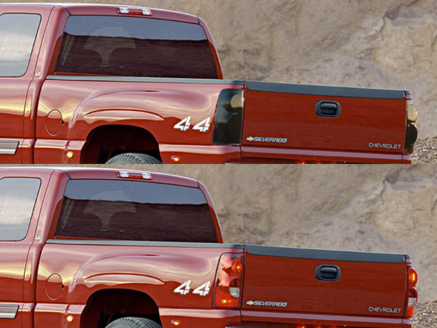 silverado Before and After Smoked Taillights