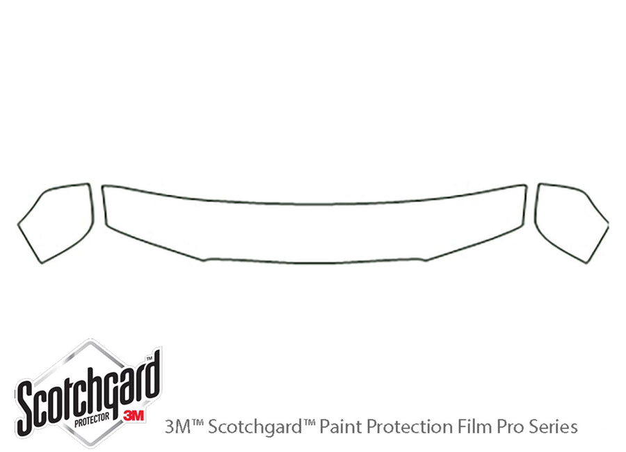 silverado 3M Clear Bra Hood Precut PPF Diagram
