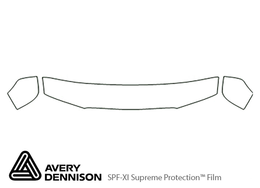 silverado Avery Dennison Clear Bra Hood Precut PPF Diagram