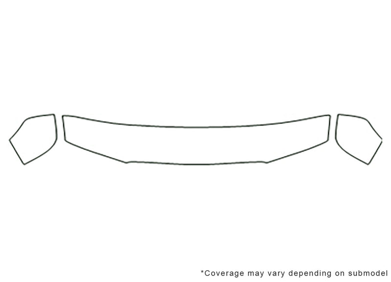 silverado Avery Dennison Clear Bra Hood Precut PPF Diagram
