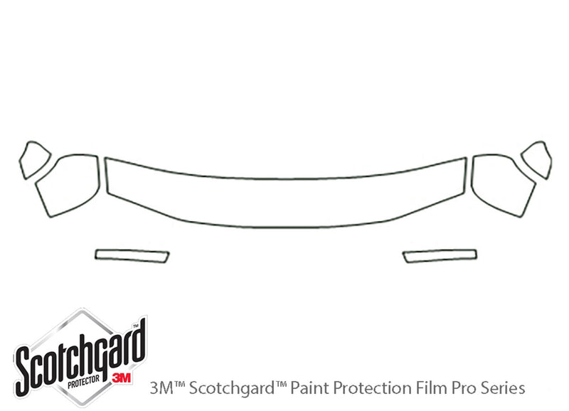 silverado 3M Clear Bra Hood Precut PPF Diagram