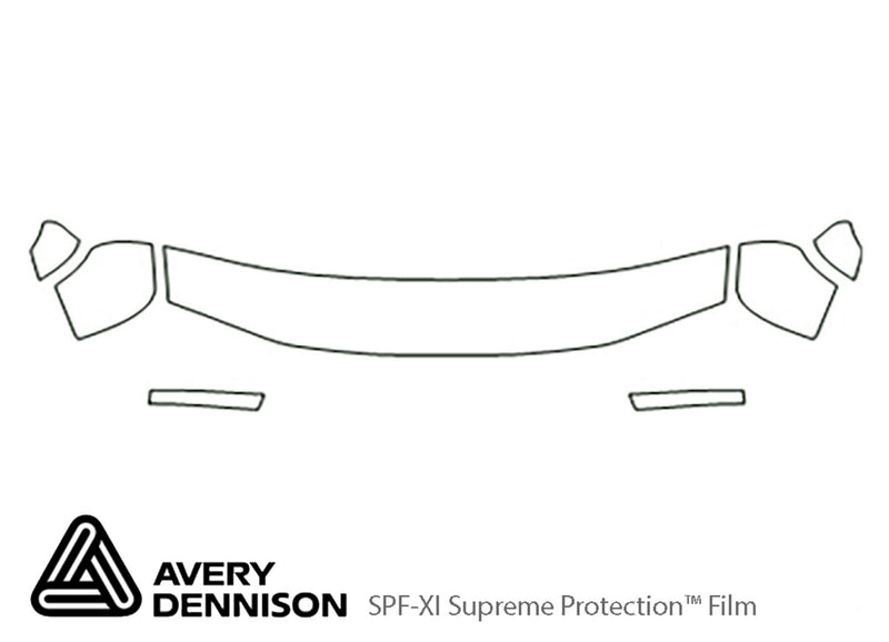 silverado Avery Dennison Clear Bra Hood Precut PPF Diagram