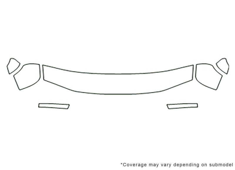 silverado Avery Dennison Clear Bra Hood Precut PPF Diagram