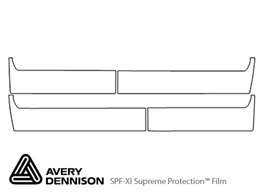 silverado Avery Dennison Clear Bra Door Cup Precut PPF Diagram