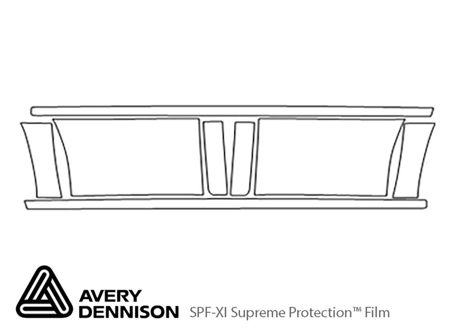 silverado Avery Dennison Clear Bra Door Cup Precut PPF Diagram