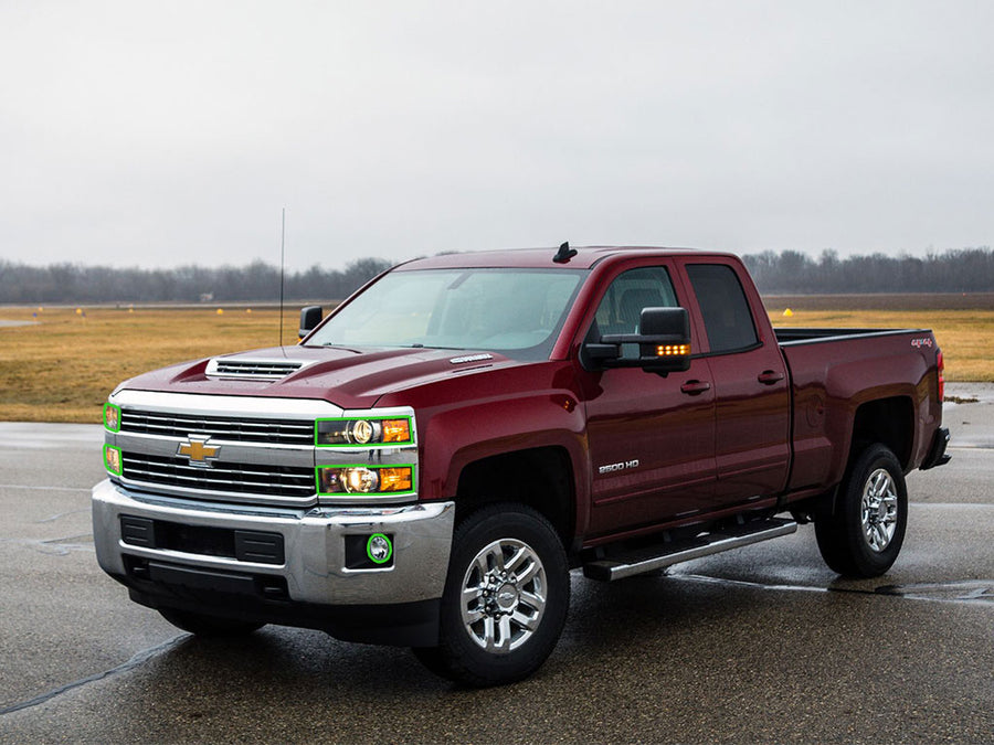 chevrolet silverado 2015-2019 (2500 / 3500) Headlight Protection Installation Location