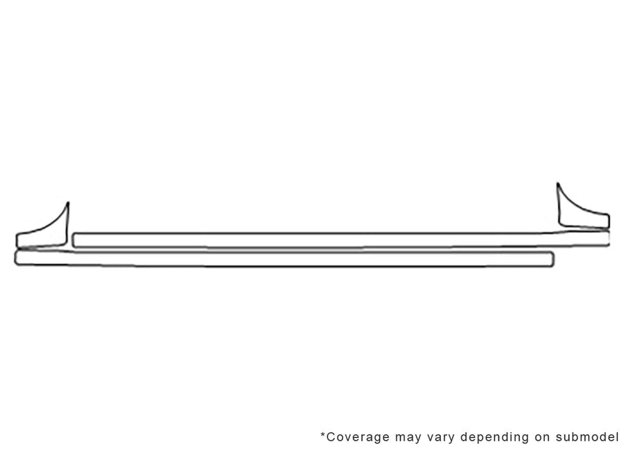 silverado 3M Clear Bra Door Cup Precut PPF Diagram
